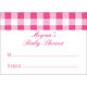 Pink Gingham Folded Place Cards Image 3 of 6